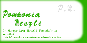 pomponia meszli business card